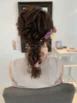 夏　小顔編み下ろし　パーティー　ドレスヘア　結婚式　花嫁