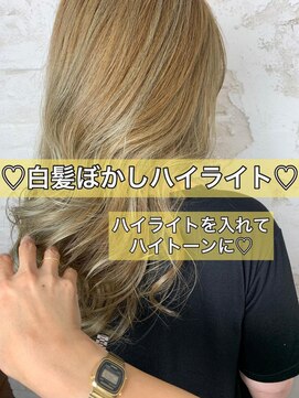 プライズ アイリス 池袋東口店(prize Iris) 白髪ぼかしハイライト20代30代40代￥15400