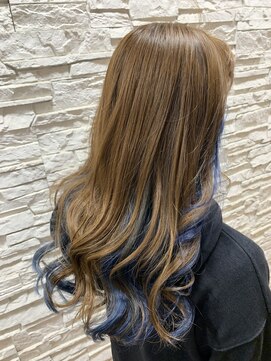 ブランシェ神領店 #【林】アッシュブラック×インナーブルー