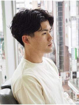 にもう センターパート韓国風メンズカット【神戸三宮/元町】