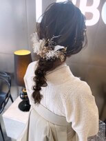 ラボー ノースプラザ店(LA'BO)&nbsp;【結婚式・成人式・卒業式】編みおろし×フラワー×金箔