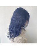 ダブルカラー　ブルー　コバルトブルー　１０代２０代