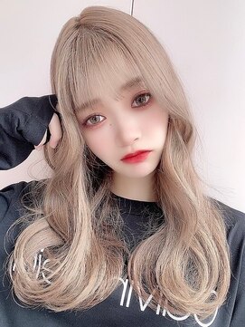 ラルムバイシー 新宿(LARME by Sea) 韓国前髪顔周り×フェミニンハイトーン【新宿/髪質改善】