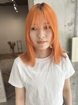 ラニヘアサロン(lani hair salon) 【天神/大名】ペールオレンジ【ハイトーン】