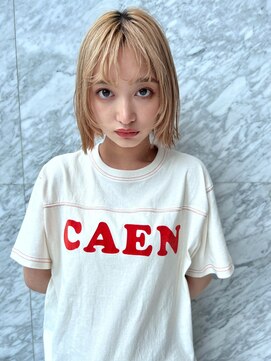 ミンクス 青山店(MINX) 顔まわり切り込んだ前上がりボブ