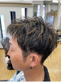 ツーブロック・メッシュカラー