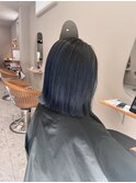 きりっぱなし ネイビー ブルー ブリーチ 三宮