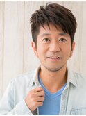 質感が魅力！グレーベージュ刈り上げメンズカットF戸田公園