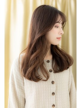 カバーヘア ブリス 川口(COVER HAIR bliss) グレージュアッシュ韓国風巻きフェミニンロングZ川口30代40代