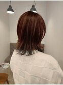 ミディアム顔周りレイヤーおくれ毛前髪新潟長岡宮関