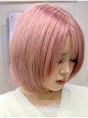 ホワイトピンク[新宿駅/ホワイトブロンド/イメチェン/美髪]