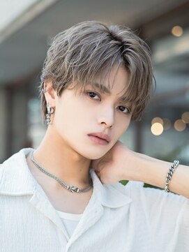 オーシャントーキョーウエスト 心斎橋 (OCEAN TOKYO WEST) メンズショートコンマバンググレージュシースルーナチュラル