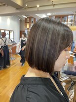 オーガニックマインド 坂戸 鶴ヶ島(organic+mind)&nbsp;大人冬アッシュボブ◎40代50代白髪ぼかしハイライト