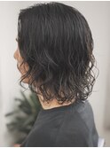 メンズミディアムパーマ　スパイラルパーマ　ボブパーマ