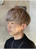 ダブルカラー+マッシュスタイル