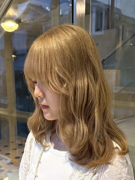 ヲタク(wotaku.) ベージュカラーダブルカラーブリーチハイトーンブラウンベージュ