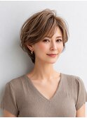 白髪ぼかし脱白髪染め大人ショート40代50代60代