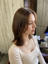 ヘアリゾートエーアイ 浅草店(hair resort Ai)&nbsp;大人かわいいくびれミディアムレイヤー【浅草】