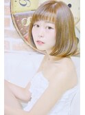 アシメバングのふんわり内巻きボブ【メイズ東中野・鍛原志行】