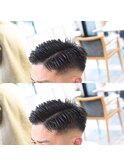 スキンフェードカットパートスタイルバーバースタイル
