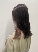 ピンクベージュインナーカラー
