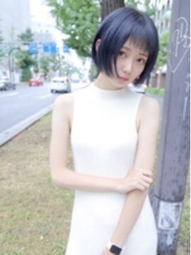 ディア(.eer) 【心斎橋/南船場】透明感×暗髪☆ブルーブラック/ミニボブ/小顔