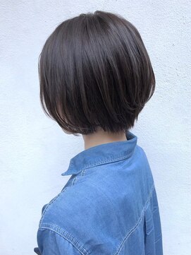 フロート 小阪店(float) ダークカラー_マロンベージュ Aラインボブ かきあげ