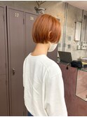 “トレンド感”オレンジベージュ×ショートボブ