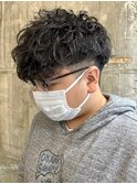 ツイストスパイラルパーママッシュメンズパーマ波巻きパーマ