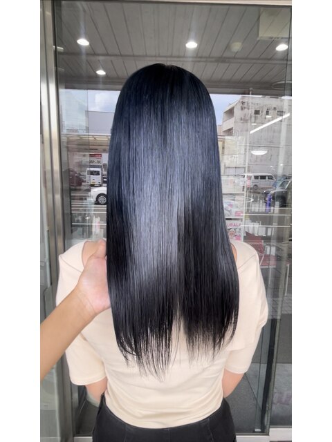 hair color☆ネイビーブルー/ブルーブラック/ロング