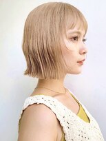Say.ミルクティー切りっぱなしボブワンレンフェイスレイヤー小顔