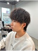 メンズウルフ×ツイストスパイラルパーマ