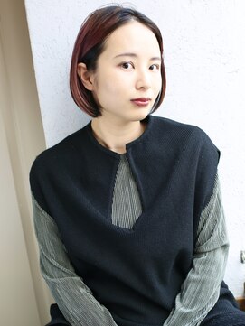 バース(BIRTH) 天神【BIRTH】似合わせカット×ミニボブ×レッドブラウン