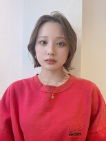 ロンドアベニール 北千住(Lond avenir)&nbsp;切りっぱなしボブ　美髪縮毛矯正　ピンクベージュ　北千住