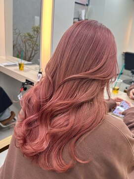 アリープパロット(ALEAP parrot) ピンクオレンジ/レイヤーカット【ALEAP parrot/多賀】