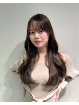 ワン バイ ジエクト(One by The Ect)&nbsp;エアリーロングレイヤーカットシースルーバングアッシュカラー