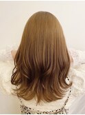 オンブレグレージュオリーブベージュくびれミディ大人美人