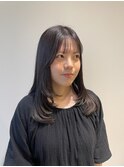 10代20代30代/顔周りレイヤー/ダークカラー/艶髪