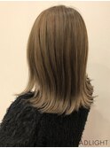 前髪こなれミディ×イメチェンハイトーンベージュ