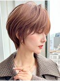 前髪ありなし面長丸顔/20代/30代/40代/ショート/ボブ【倉田】