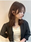 大人可愛い小顔こなれカールチョコレートカラーブリーチなし