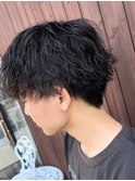 波巻きパーマ