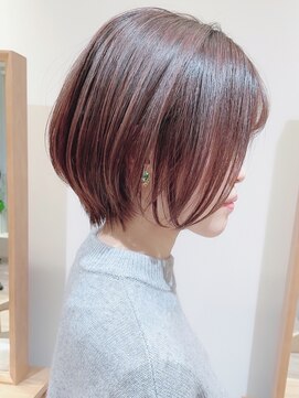 セイドット オモテサンドウ(Say. omotesando) say.重政耳かけショートボブメルティカラー似合わせカット