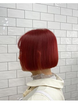 ループウエスト(LOOP WEST) ミニボブ×レッドカラー1124