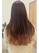 サロン ド ユーア(salon de yuua)&nbsp;中区大手町美容院　アプリコットオレンジ　グラデーションカラー