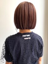 ベルフェミンキルン(Belle femin kilun) 20代 ナチュラルブラウン 切りっぱなしボブ 髪質改善 丸みボブ