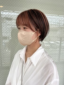 ハピネス 河原町店(Happiness) ハイライトカラー ショート 京都美容室 進詩織