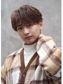 シースルーマッシュブラウンカラーカルマパーマ