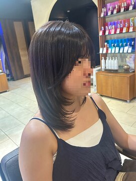 ヘアリゾート粋 ティガ 池袋店(tiga) 顔まわりカット/レイヤーカット/透明感ブラウンベージュ