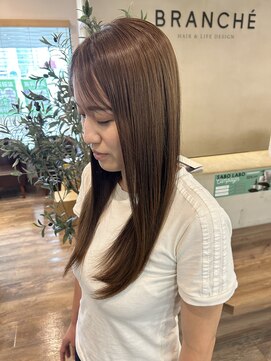 ブランシェ JR勝川駅前店 スモーキーベージュ×髪質改善ストレート